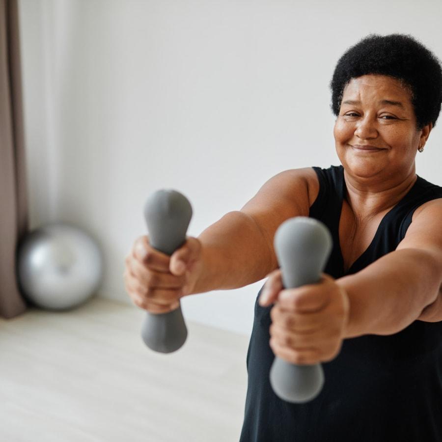 active-african-american-senior-woman-exercising