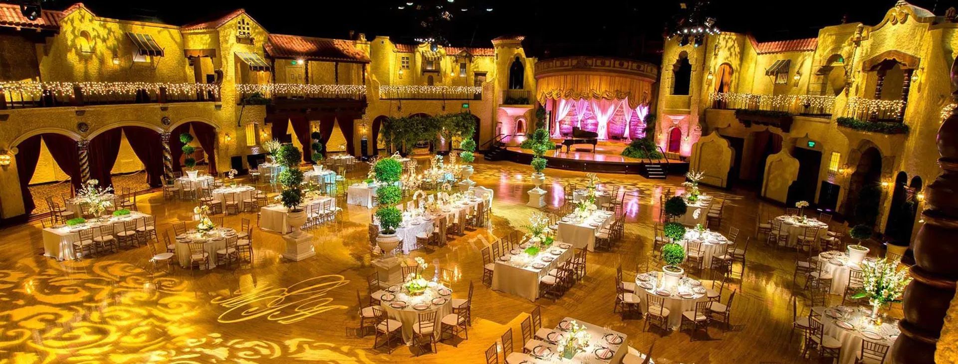 Indiana Roof Ballroom Venue ready for a Wedding Event in Indianapolis by Crystal Catering