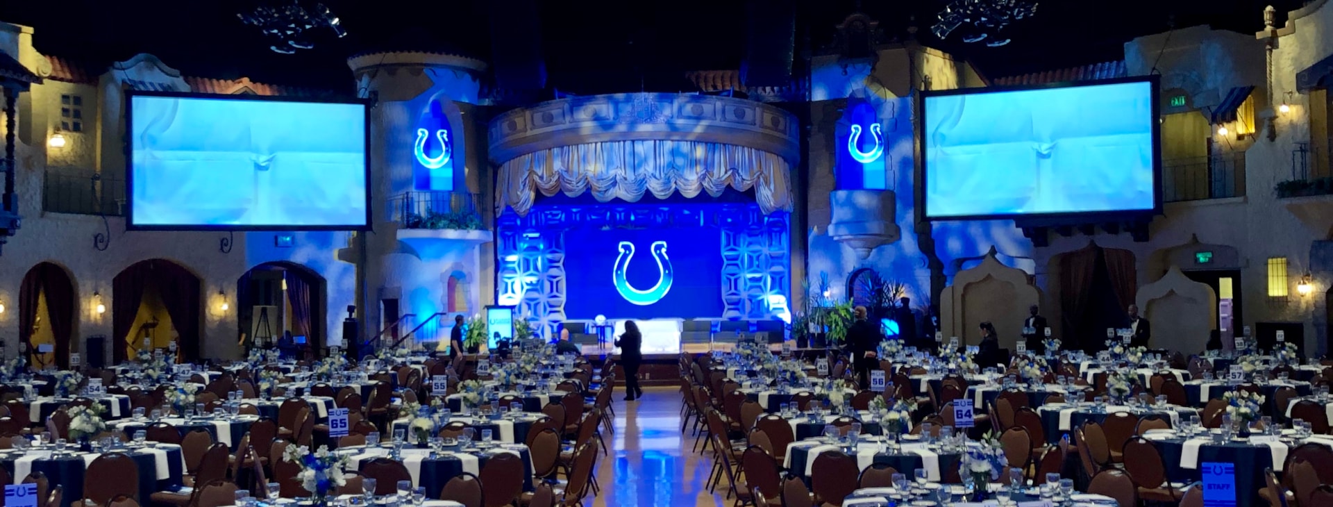 Indianapolis Colts corporate event for 750 people at the Indiana Roof Ballroom and Event Center