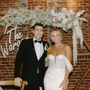 Bride and Groom Personalized Backdrop