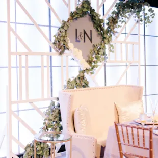 Bride and Groom Personalized Backdrop at Crane Bay