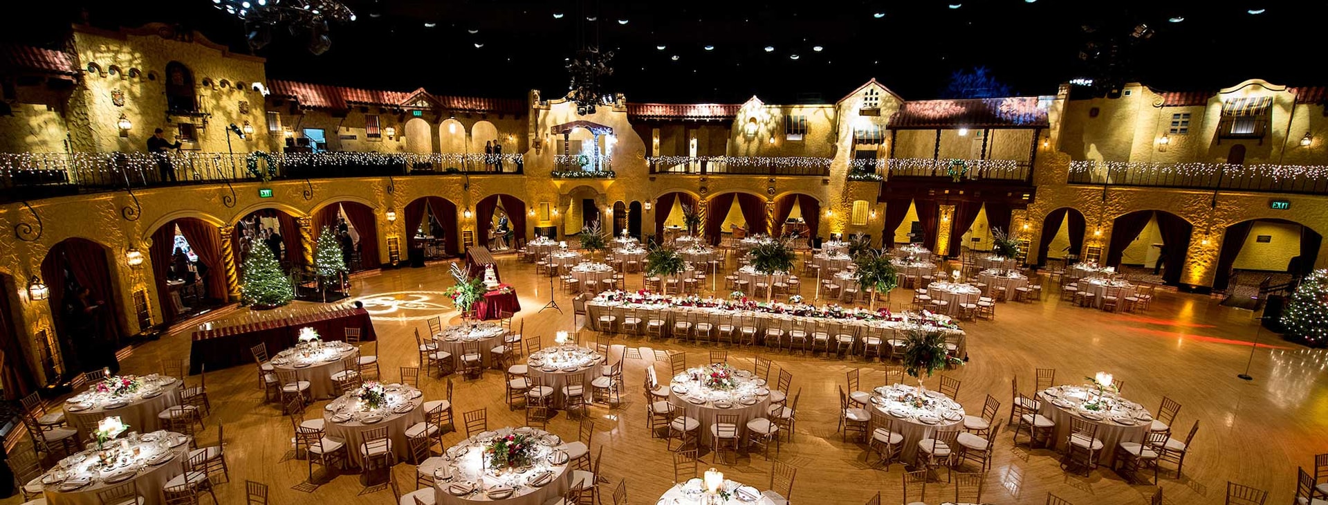 Indiana Roof Ballroom Venue hosting a Wedding by Crystal Catering