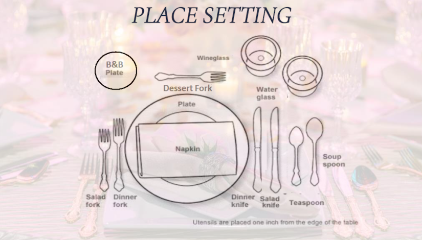 Formal Event Place Setting Layout - Crystal Signature Events in Downtown Indianapolis