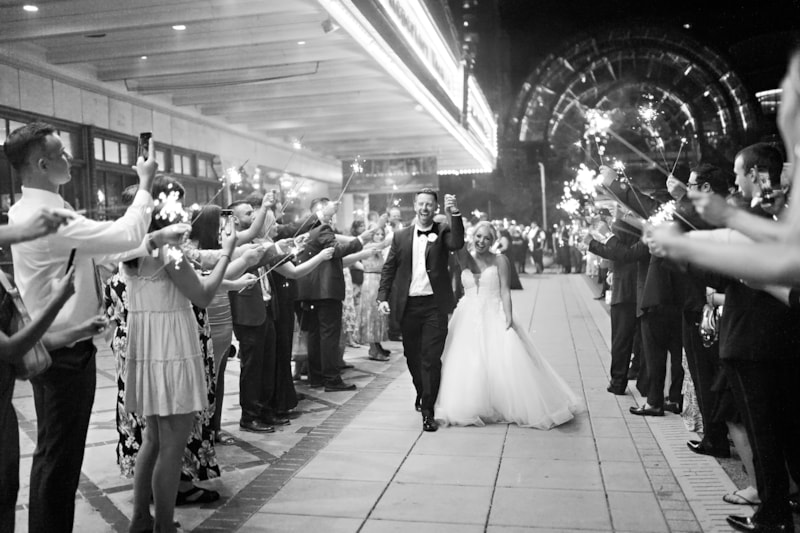 Sparkler Exit - WEDDING AT THE INDIANA ROOF BALLROOM (downtown Indy)