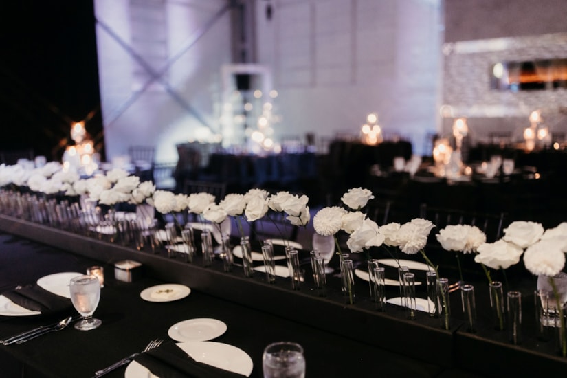 Beautiful Winter Wedding Reception at the Crane Bay Event Center