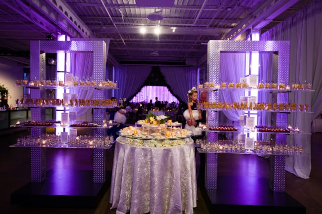 Berry Turner Dessert Walls (Crane Bay Event Center Wedding Reception Catering in Indy)