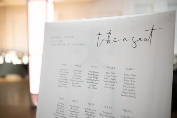 9H-New Years Eve Wedding Seating Chart Indianapolis 9H-New Years Eve Wedding Seating Chart Indianapolis