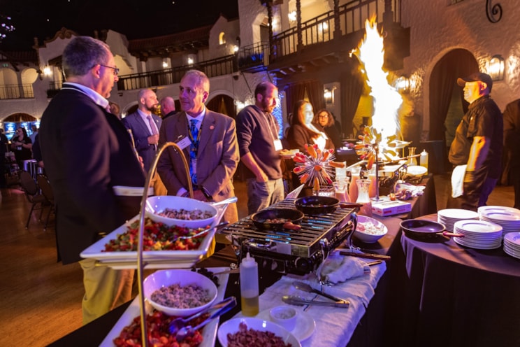 Food Station-Risotto-Flambe-Action Shot