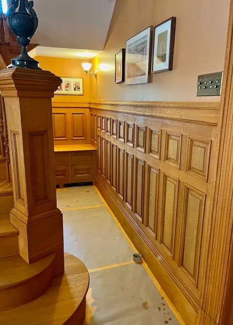 Interior Home Wood Restoration Project - J Clarke Painting - Boston