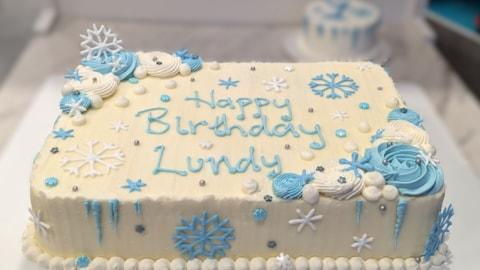 Becky the Bakester Winter Wonderland Birthday Cake