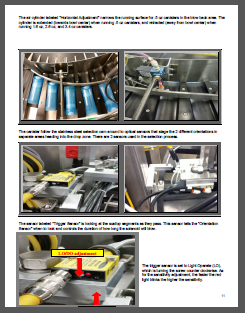 Parts Feeder System Machine Manuals Should Support Training