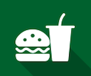 Icon with soda and fries to represent the Food & Beverage Industry