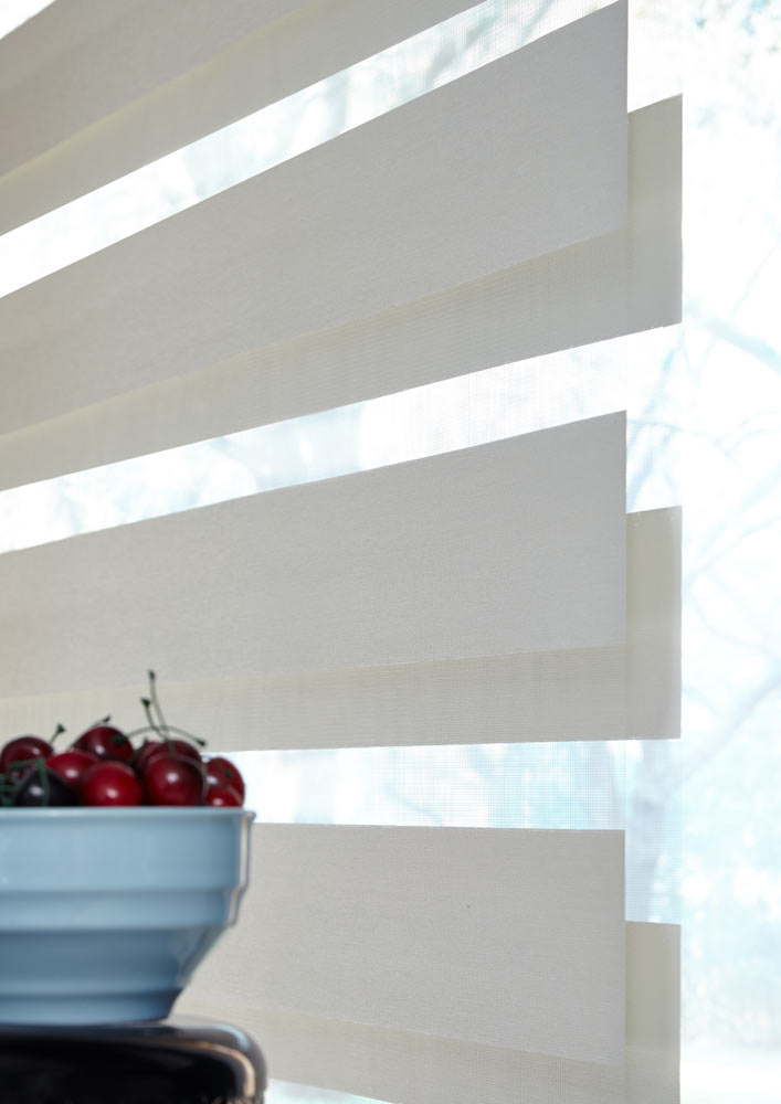 close up view of white Allure® Transitional Shade material