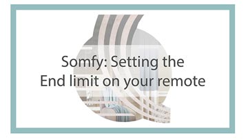 Setting end limit somfy remote