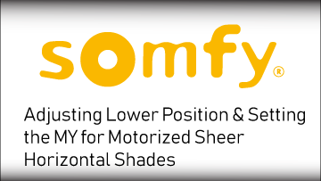 Somfy Adjust Lower And MY Position HorizontalSheer