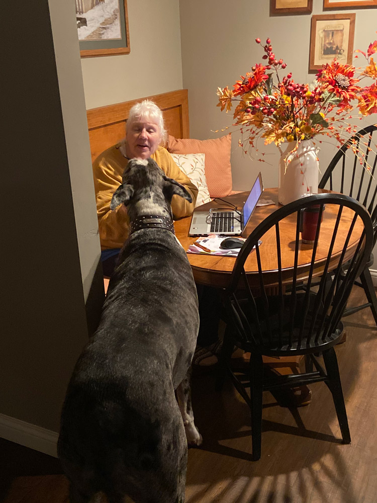 Margaret and her dog