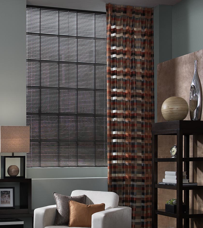 Classic Collection® Aluminum Blinds & Interior Masterpieces® Draperies and Custom Pillows