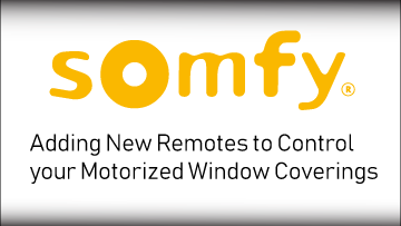 Somfy Add Remotes Video