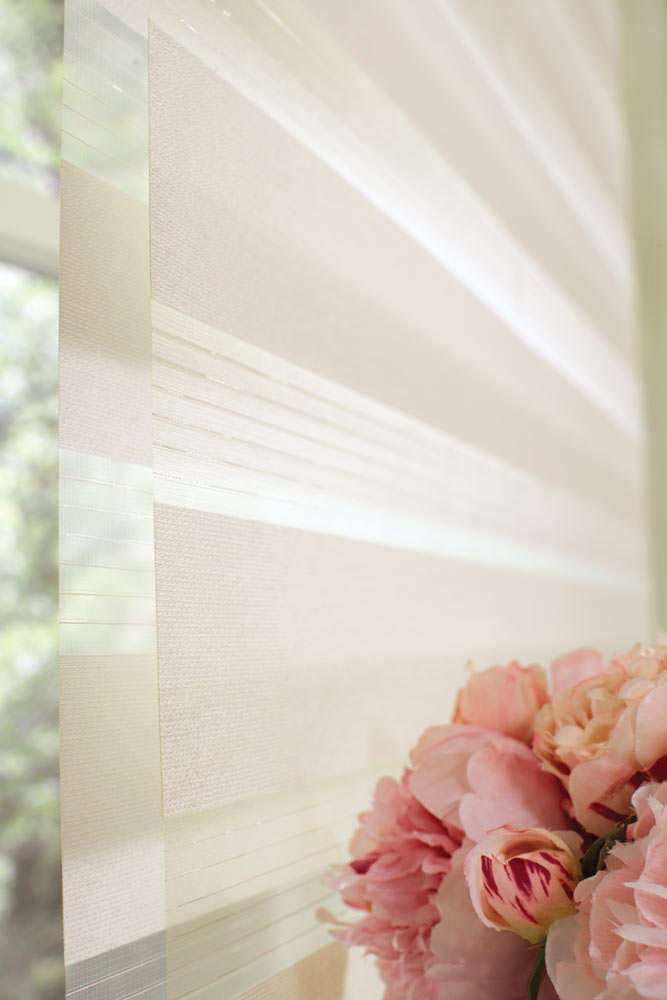 close up of a cream colored Allure® Transitional Shade material