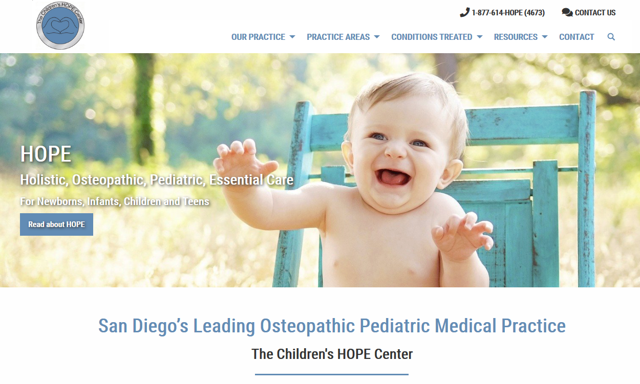 New Physician Website (The Children's HOPE Center)