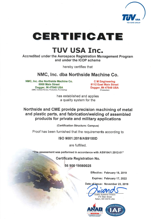 ISO Certificate of Registration