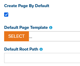 Datastore item page defaults