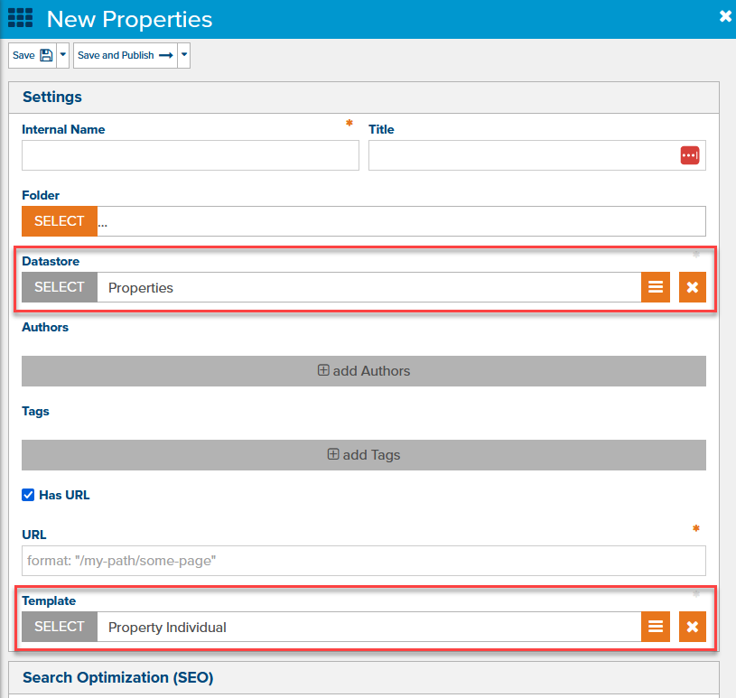 New Workflow - Datastore Item Properties