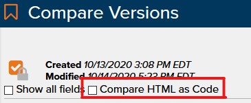 Compare HTML as Code