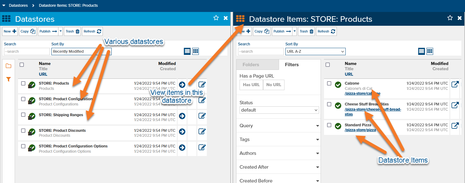 DatastoreOverview