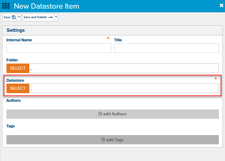 Old Workflow - Datastore Item Properties