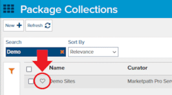 How to add a Package Collection to your Favorites