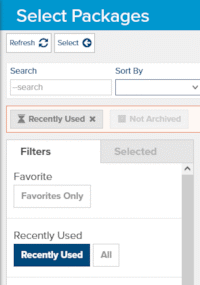 Packages filtered by Recently Used