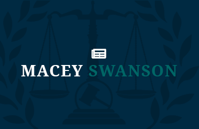 Macey Swanson logo with news icon to represent blog