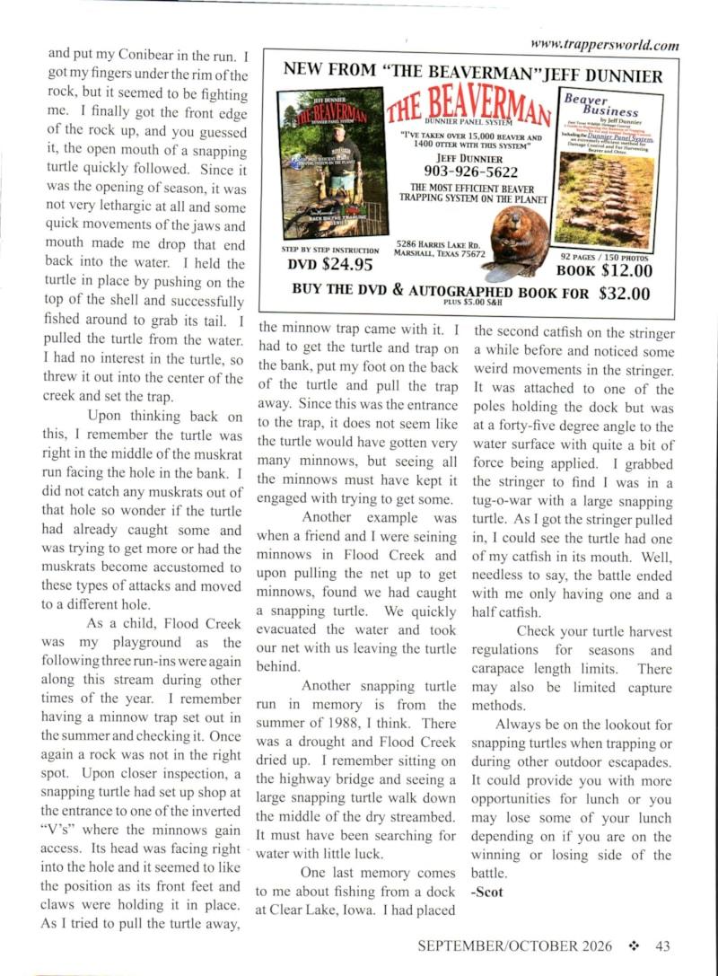 Snappers On Ice - By Scot Dahms - Trapper's World Magazine (page 3)