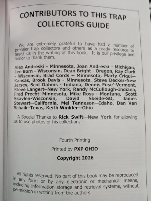 The Trap Collectors Guide (4th edition) The Trap Collectors Guide (4th edition)