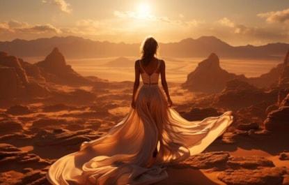 young-woman-dress-enjoys-sunset-outdoors-generated-by-artificial-intelligence_24640-131105