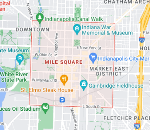 Mile Square Map - Indianapolis