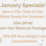 January Specials at MARC - 25% Off Laser Hair Removal & Weight Loss Consultations