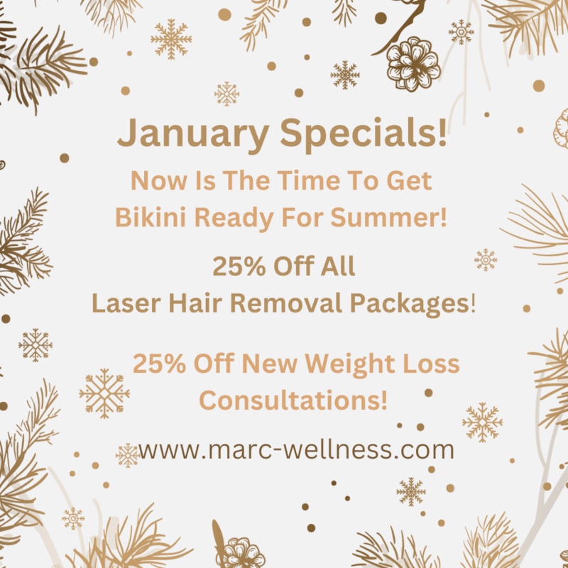 January Specials at MARC - 25% Off Laser Hair Removal and Weight Loss Consultations (Gastonia, NC)