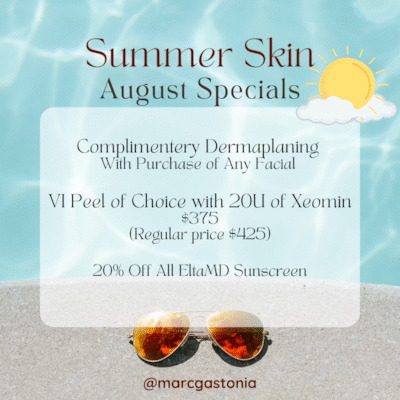 August "Summer Skin" Special at MARC (Gastonia, NC) - Facials, Dermaplaning, VIP Peels, and More