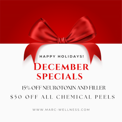 15% Off Neurotoxin & Filler | $50 Off Chemical Peels - December Specials at MARC in Gastonia