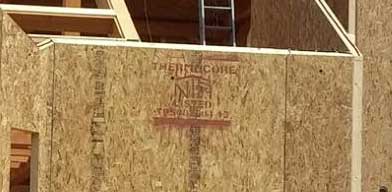 Thermocore stamped on structural insulated panel