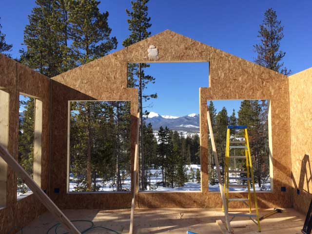 Thermocore SIP wall panel in Colorado on a home project