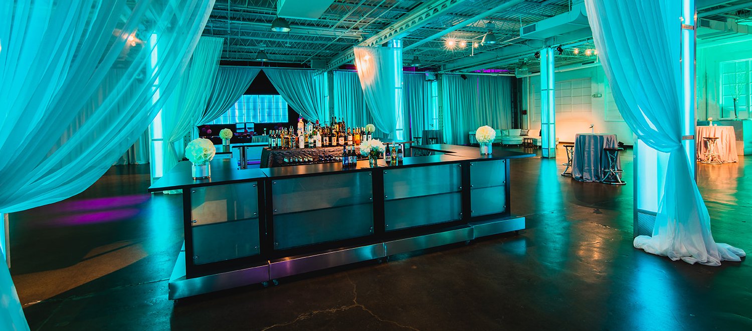 LED Lighted Bar Design Event Downtown Indianapolis