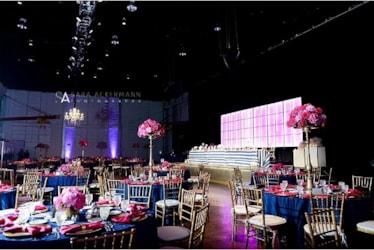 Navy and Pink Wedding Ceremony and Reception Downtown Indianapolis
