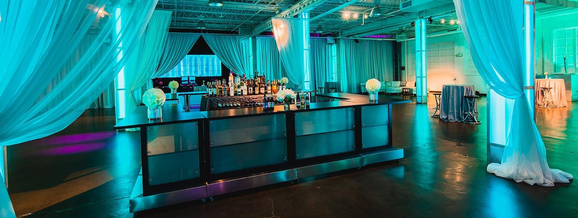 LED Lighted Bar Design Event Downtown Indianapolis