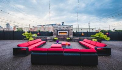 Patio Outdoor Private Patio Downtown Indianapolis Skyline Event Venue