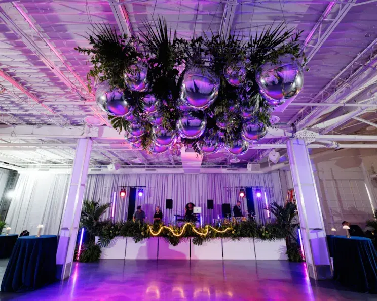 crane-bay-dance-floor-disco-ball-decor-wedding