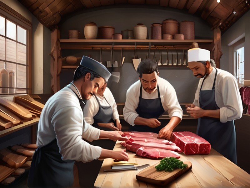 Butcher teaching a class