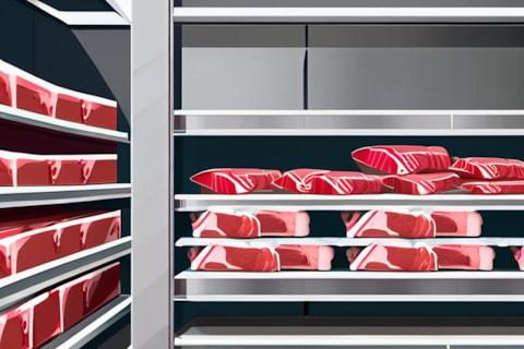 Boxes of wholesale meat cuts